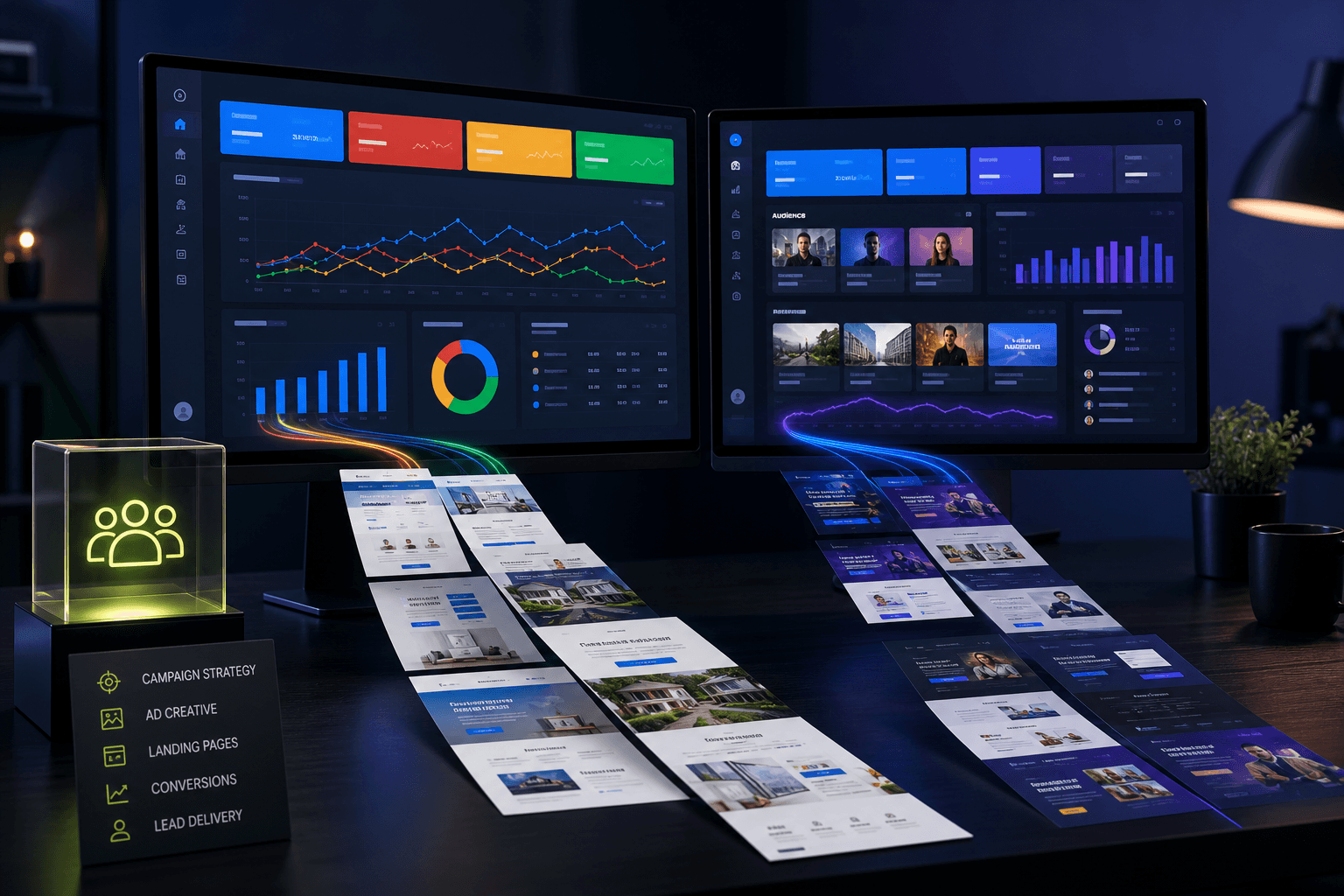 Google Ads and Meta Ads landing page production workflow